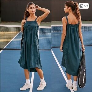 Anthropologie DAILY PRACTICE KEESEVILLE SLEEVELESS SMOCKED DRESS